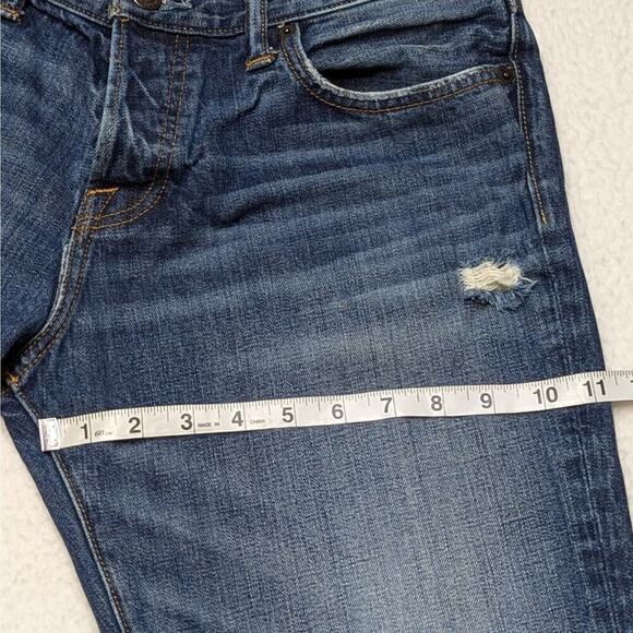 Abercrombie & Fitch Straight Jeans 32 Blue Distressed Denim Classic Menswear - Picture 7 of 10